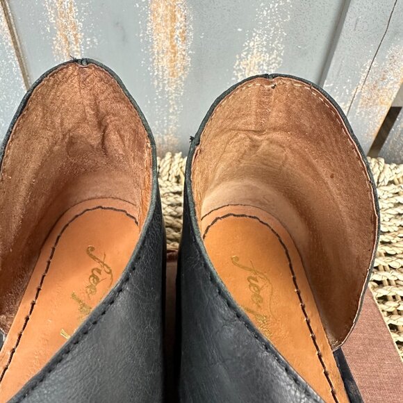 Free People Mont Blanc Leather Sandals Sz EU 37, US 6.5 Black - Picture 6 of 16